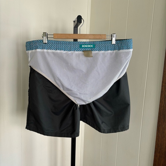 Bonobos Blue Mesh Lined Banded Drawstring Preppy Swim Trunks Mens 40x7 *NOTE - Picture 4 of 6